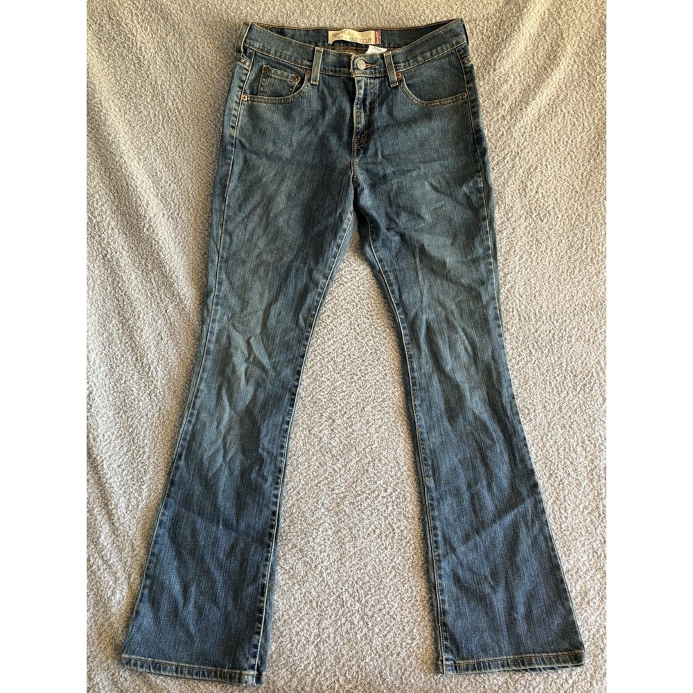 Levis Strauss 515 Nouveau Bootcut Jeans Womens 6 L 32x33  Blue Faded Mid Rise